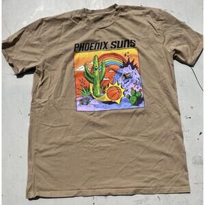 Mens Phoenix Suns T Shirt Beige Spell Out Xl Nba West Basketball Fanatics Pac